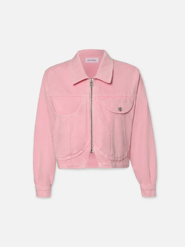 Appliquéd Jackets for Creativity -Heart Jacket -- Washed Dusty Pink