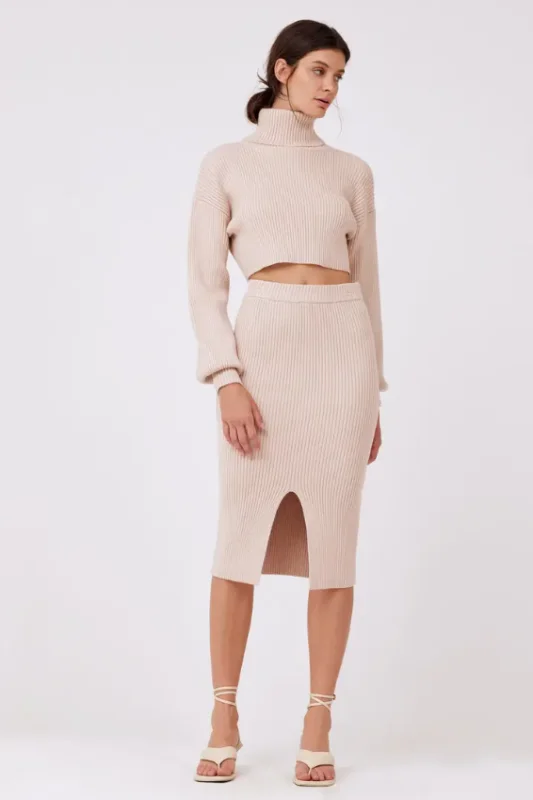 Pleated midi skirts for timeless grace -Kourtney Skirt