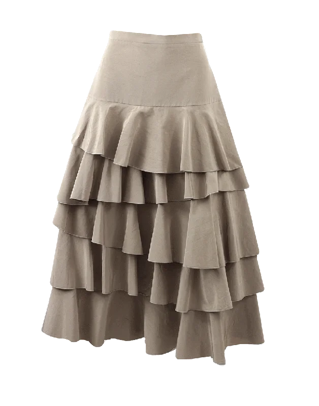 Affordable skirts for budget-friendly wardrobe updates -Layered Ruffle Skirt