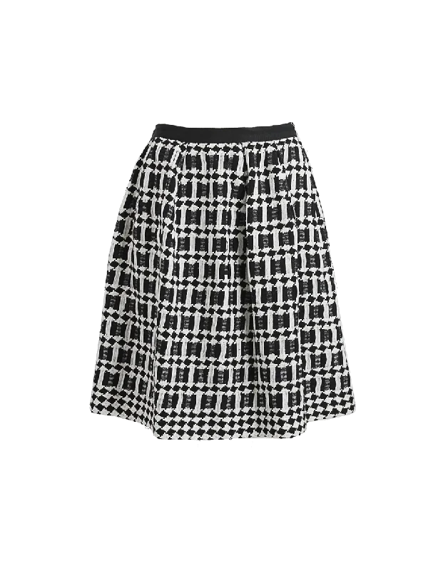 Designer skirts for luxury fashion flair -Back Zip Pleated Skirt