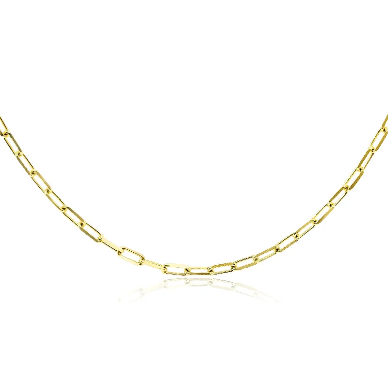 Elegant necklaces and pendants with infinity symbols for timeless designs-18K YELLOW GOLD 24-INCH PAPERCLIP LINK NECKLACE