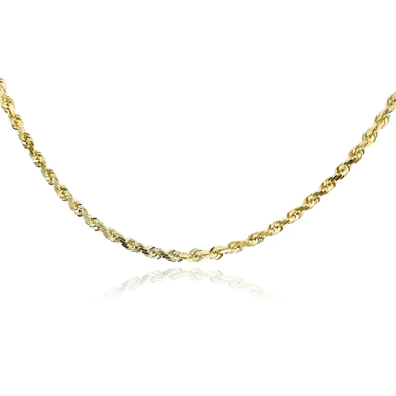 Best necklaces and pendants for everyday wear with minimalist designs-ESTATE 14K YELLOW GOLD 30-INCH ROPE CHAIN