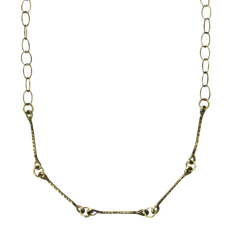 Necklaces and pendants with clear quartz for a pure and radiant look-Balsa Chain Necklace, Brass