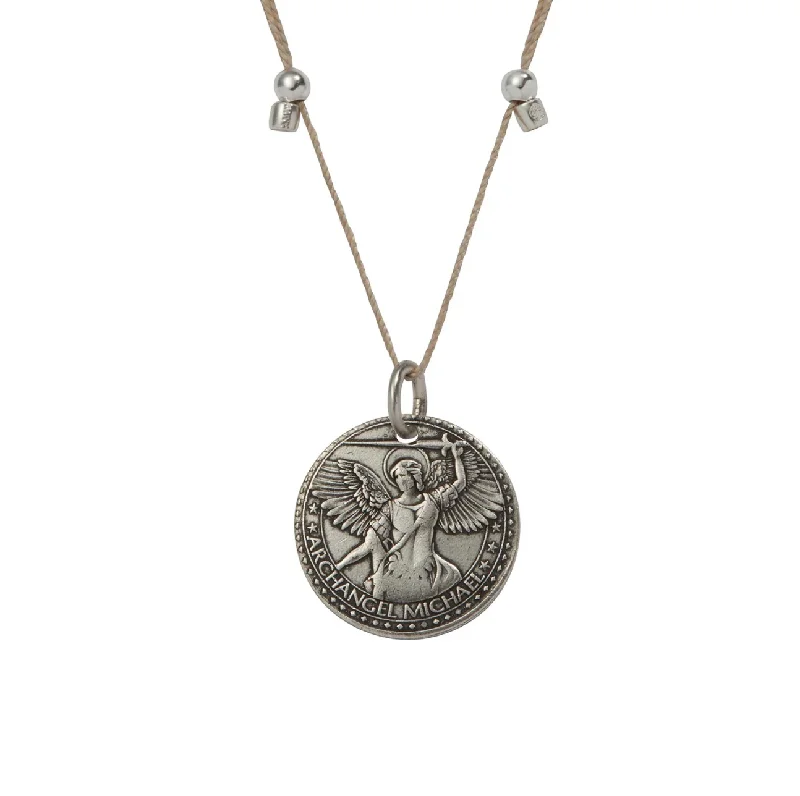 Best necklaces and pendants with vintage coin pendants for a unique accessory-Better Together - Mother Mary/Michael Necklace Antique Silver Finish - Small by &Livy