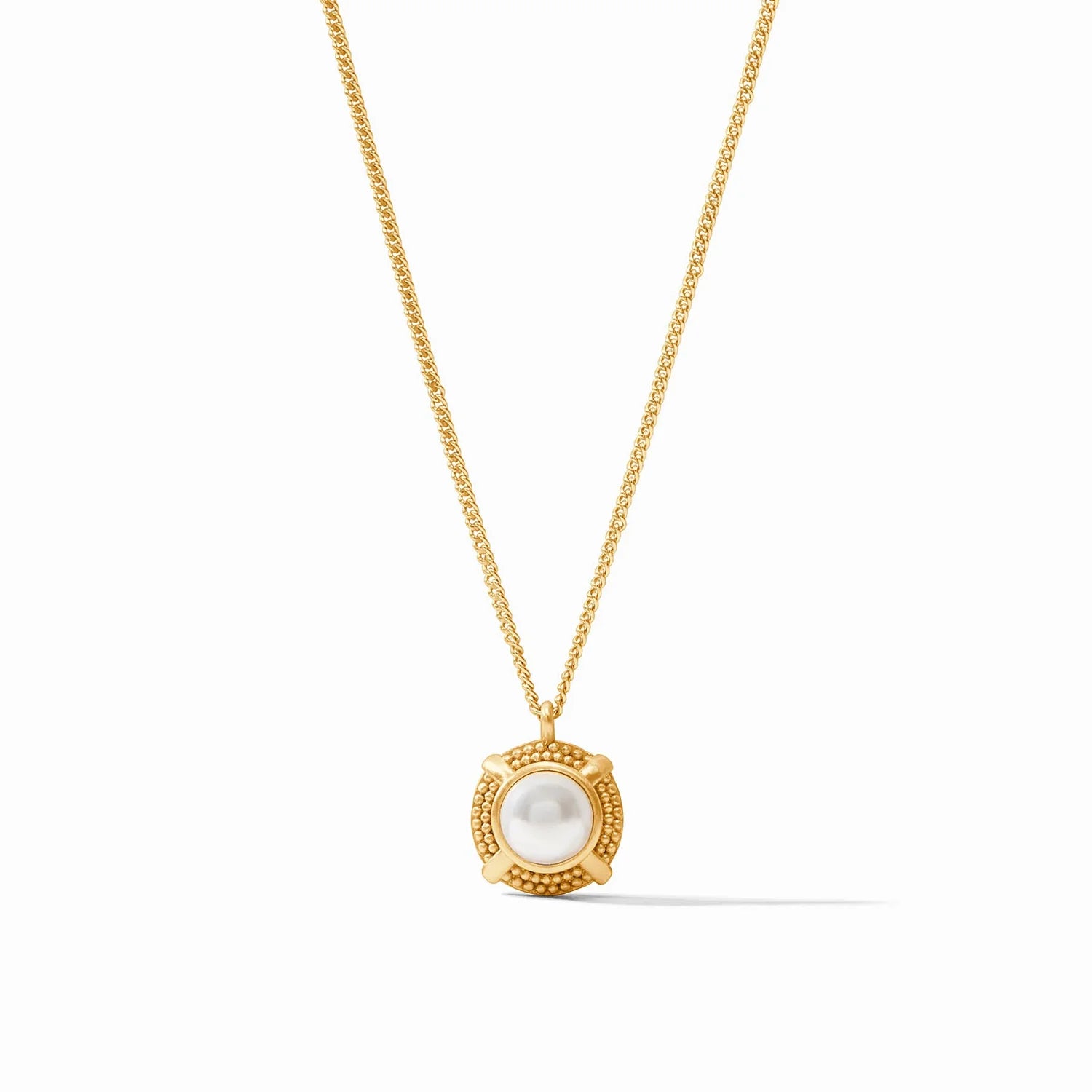 Necklaces and pendants with abstract shapes for a modern, creative appearance-Cabochon Solitaire Necklace in Pearl