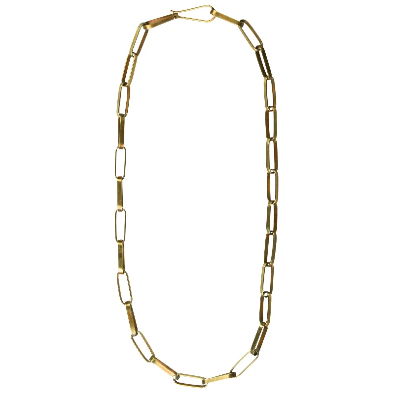 Beautiful necklaces and pendants with geometric shapes for a modern, artistic design-Carter Chain with Clasp, Brass - 26â€