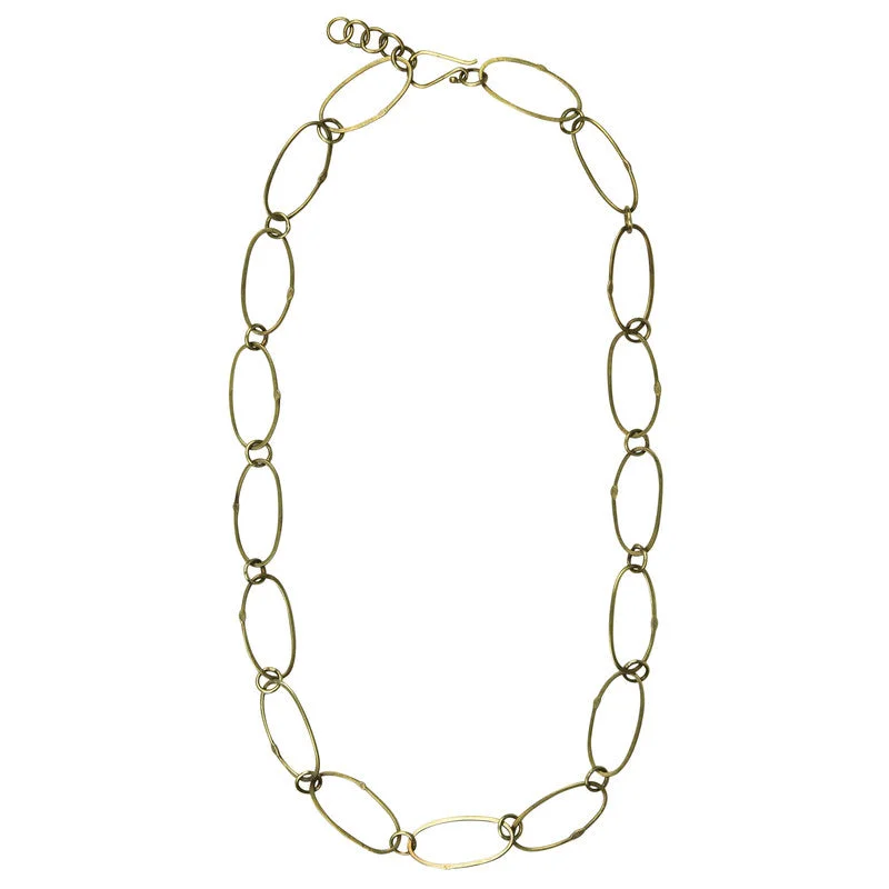 Best necklaces and pendants with black diamonds for an edgy, bold statement-Cenote Chain Necklace - Oval Links 18”