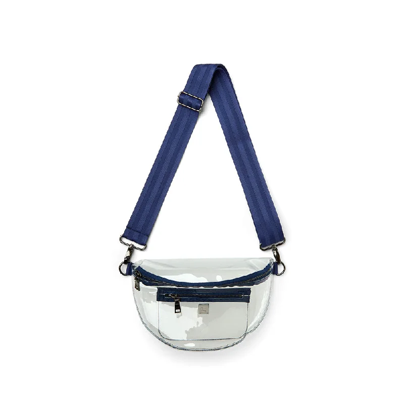 Best necklaces and pendants for weddings with matching designs for bride and groom-Clear Studium Bag Navy