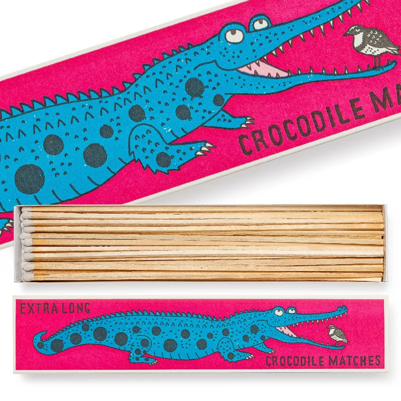 Beautiful necklaces and pendants with diamond-encrusted designs for maximum sparkle-Crocodile | Long - Safety Matches