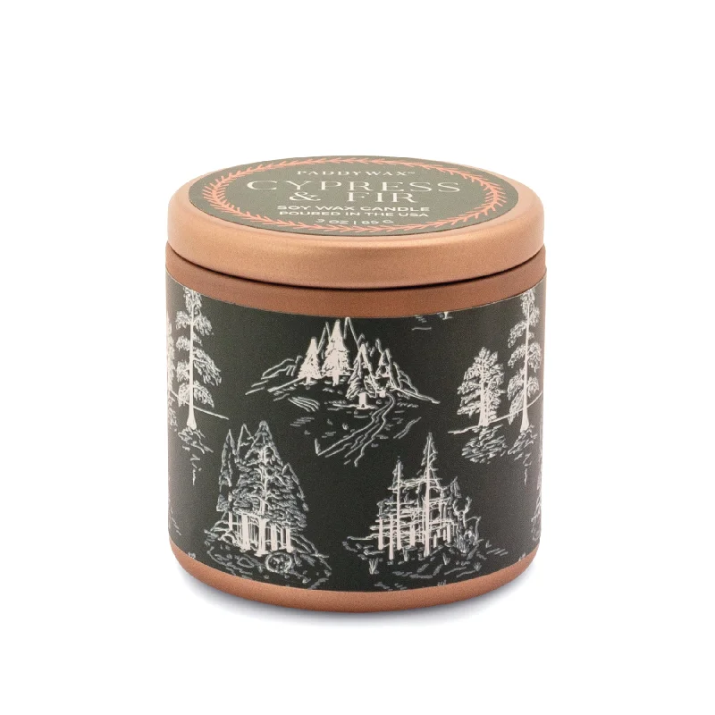 Necklaces and pendants with infinity love symbols for an eternal, romantic gesture-Cypress Fir Tin Candle in Green