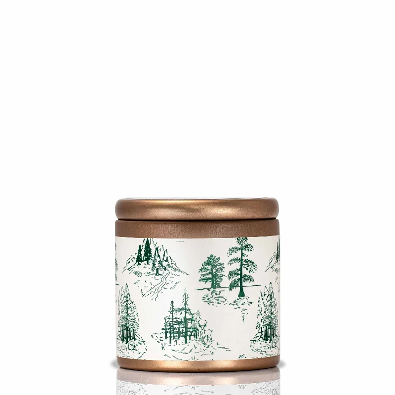 Necklaces and pendants with matching rings for a coordinated set of jewelry-Cypress Fir Tin Candle in White