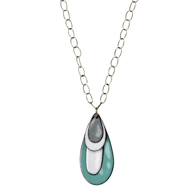 Stylish necklaces and pendants with diamonds for a glamorous and elegant look-Donte Enamel Pendant, Aqua