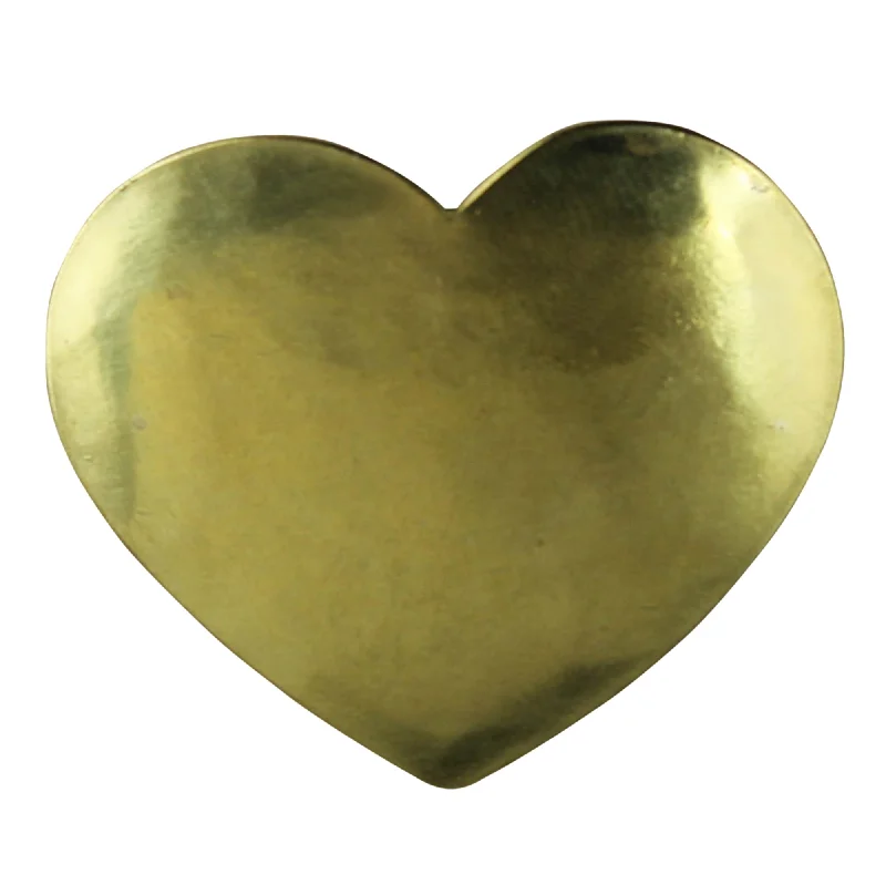 Necklaces and pendants with ocean-inspired designs for a refreshing, beachy feel-Gia Heart Brooch, Brass