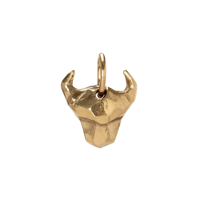 Best necklaces and pendants with adjustable chains for a customizable fit-Bull Head Pendant - Yellow Gold