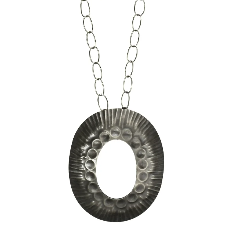 Necklaces and pendants with pearls for a classic and sophisticated touch-Obara Necklace, Silver, Oval Cut-Out