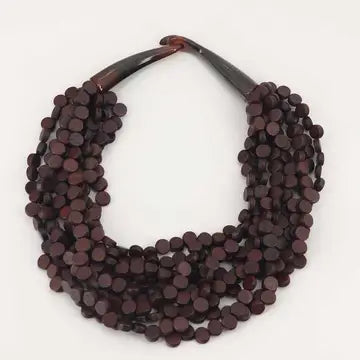 Beautiful necklaces and pendants with gemstone teardrops for an elegant effect-Rich Brown Twist Wood Necklace