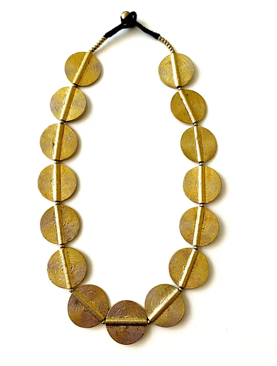 Beautiful necklaces and pendants with natural stones for an earthy, organic vibe-Sheba Brass Necklace