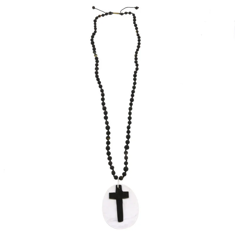 Best necklaces and pendants with heart-shaped designs for a romantic look-Sierra Cross Pendant - Bone