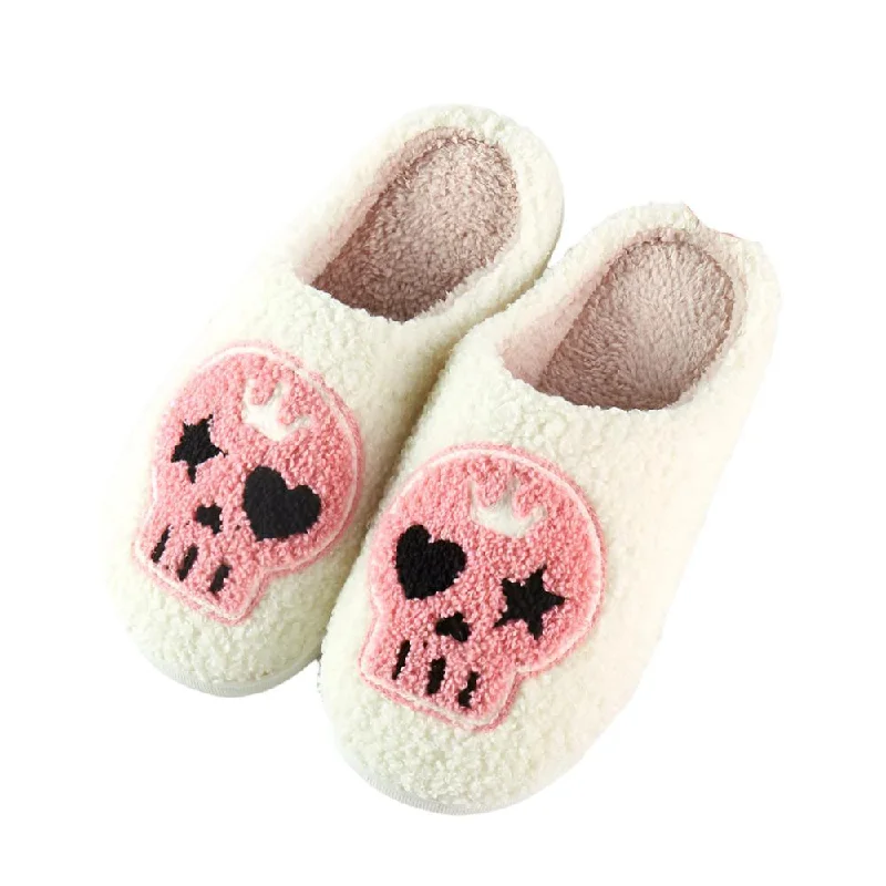 Necklaces and pendants with star-shaped designs for a whimsical, celestial touch-Skull Soft Slippers