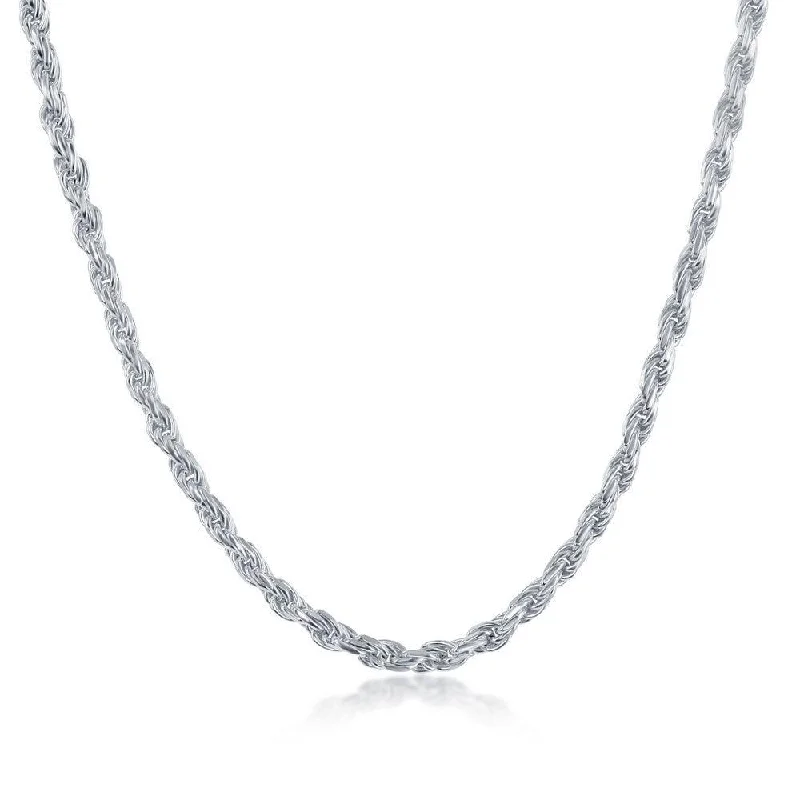 Beautiful necklaces and pendants with moonstone for an ethereal, mystical appearance-Sterling Silver 2.7mm Rope Chain, 16"