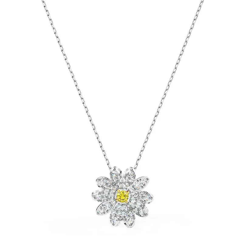 Necklaces and pendants with infinity love symbols for an eternal, romantic gesture-Swarovski Women's Pendant with Chain - Eternal Flower Crystals | 5512662