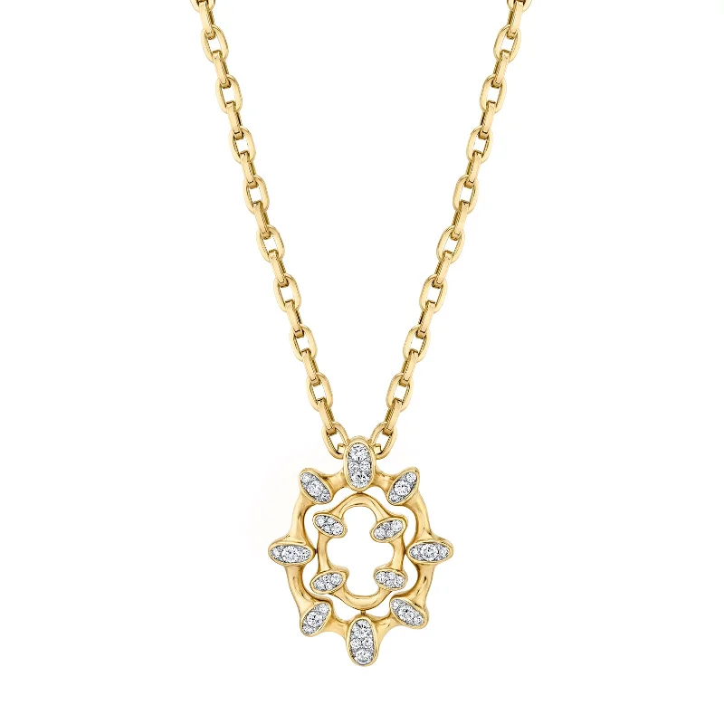 Trendy necklaces and pendants with geometric shapes for a modern aesthetic-Chrona Diamond Pendant Necklace