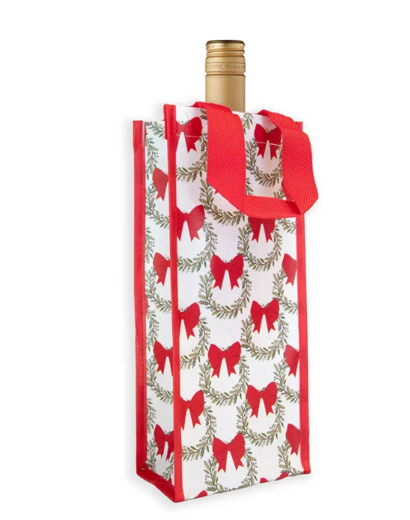 Best necklaces and pendants for everyday wear with minimalist designs-Wine Bag in Red Wreath