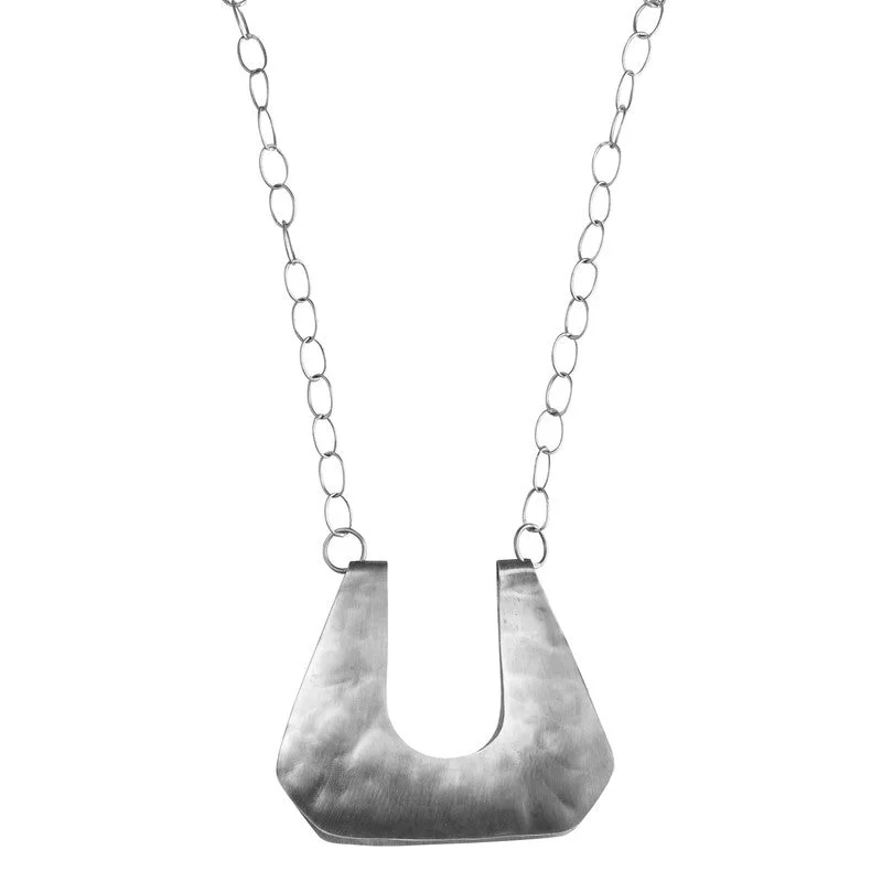 Best necklaces and pendants with zodiac signs for a celestial, astrology-inspired vibe-Yucca Necklace - Trapezoid, Lrg, Silver