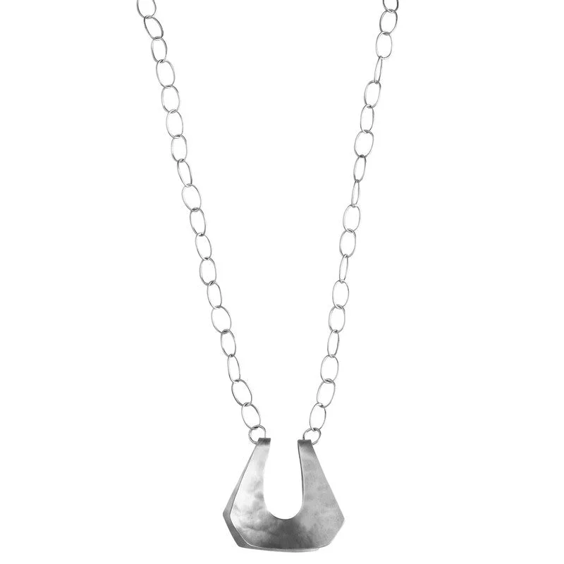 Necklaces and pendants with diamond pendants for a luxurious sparkling effect-Yucca Necklace - Trapezoid, Sm, Silver